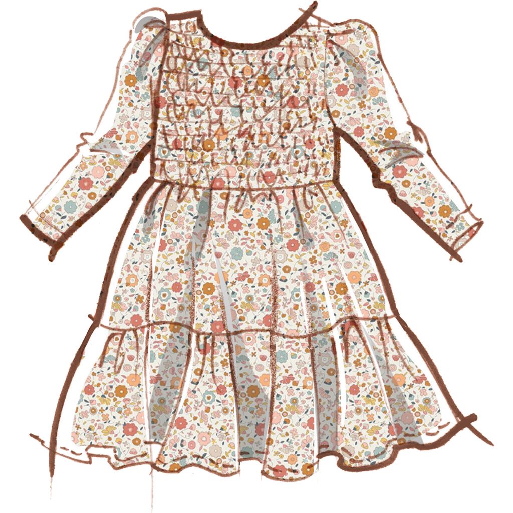 McCall's Pattern M8417 Childrens Dress with Sleeve Variations and Headband by Laura Ashley 8417 Image 4 From Patternsandplains.com