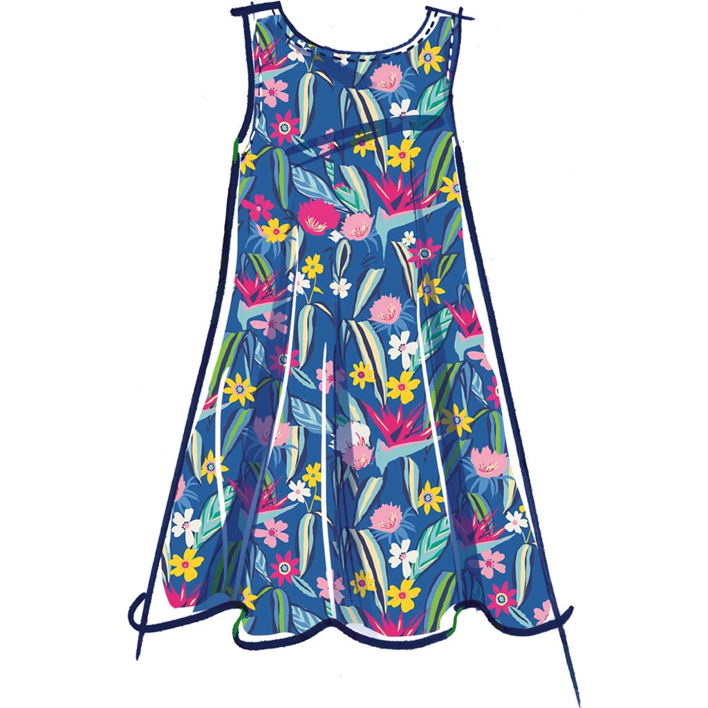 McCall's Pattern M8418 Girls Dress in Two Lengths 8418 Image 5 From Patternsandplains.com