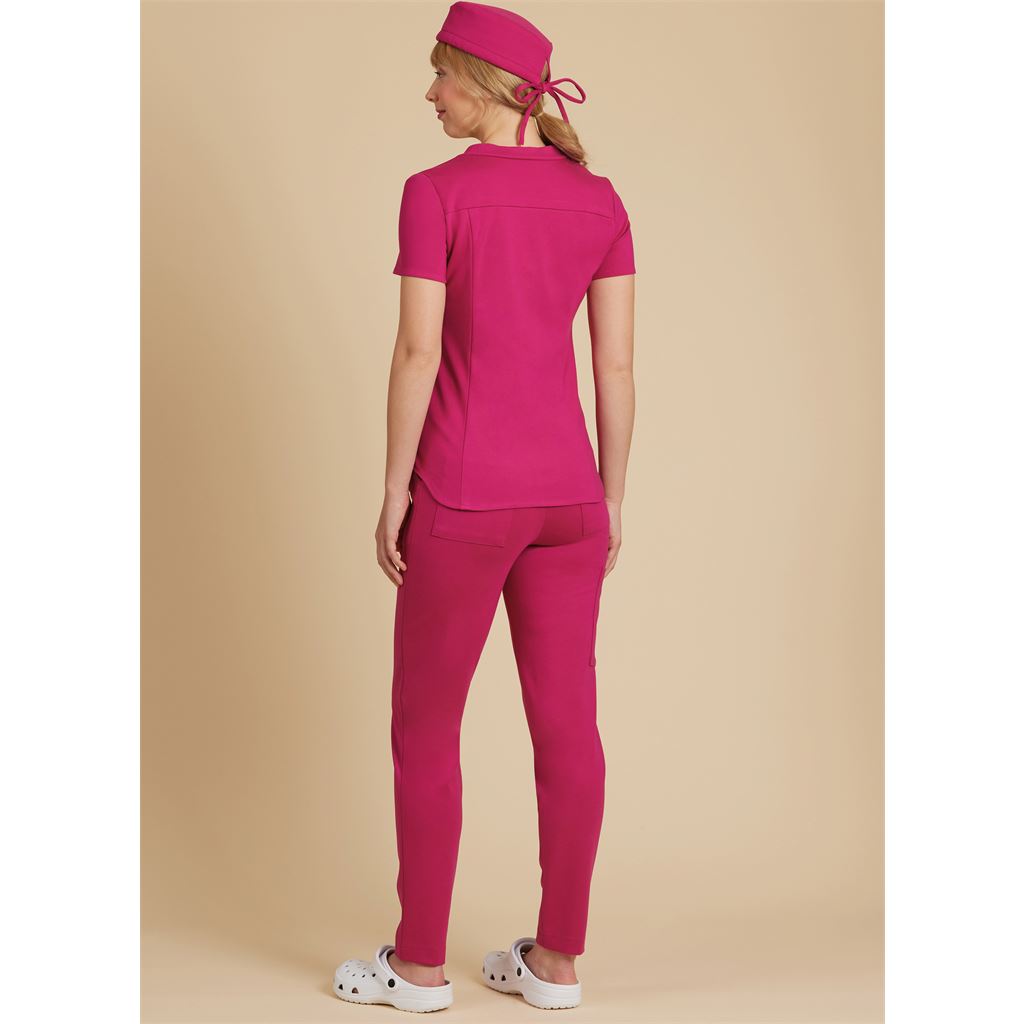 McCall's Pattern M8421 Misses Knit Scrub Tops Pants Jogger and Cap 8421 Image 8 From Patternsandplains.com