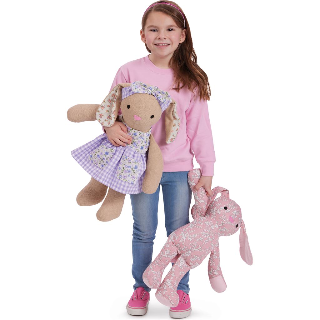 McCall's Pattern M8422 Plush Bear Bunny and Mouse with Clothes and Headband 8422 Image 3 From Patternsandplains.com