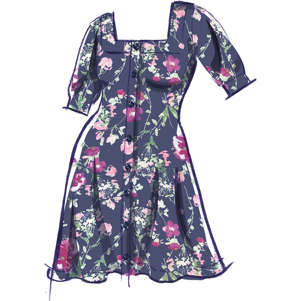 McCall's Pattern M8435 Womens Knit Dresses 8435 Image 3 From Patternsandplains.com