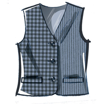 McCall's Pattern M8442 Misses and Mens Lined Vests 8442 Image 5 From Patternsandplains.com