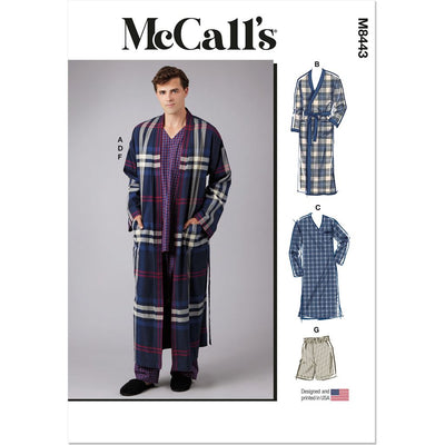 McCall's Pattern M8443 Mens Sleepwear 8443 Image 1 From Patternsandplains.com