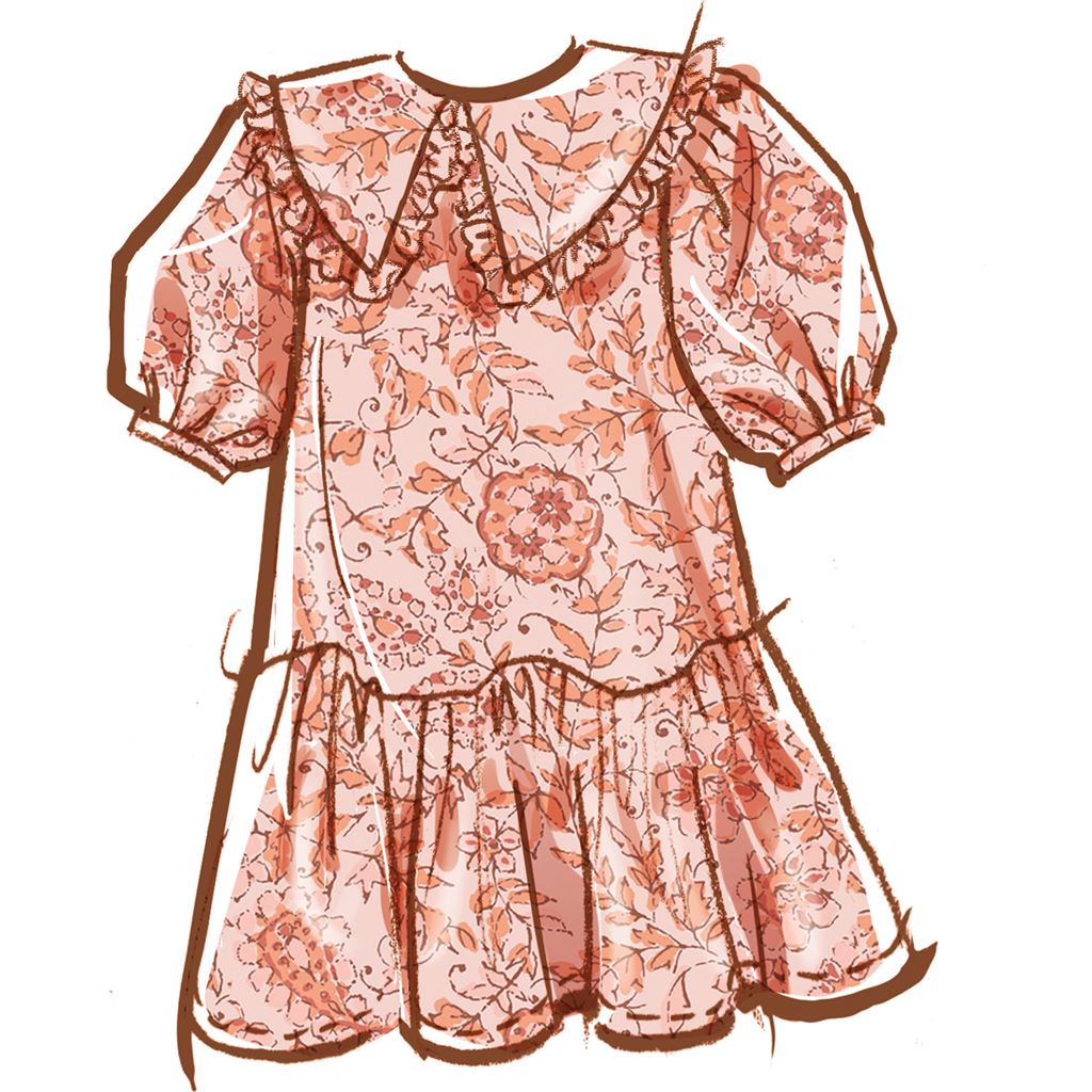 McCall's Pattern M8444 Childrens and Girls Dresses 8444 Image 3 From Patternsandplains.com