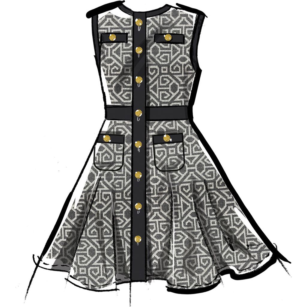 McCall's Pattern M8445 Girls Knit Dresses 8445 Image 4 From Patternsandplains.com