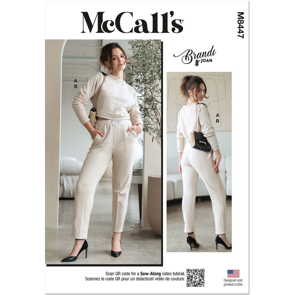 McCall's Pattern M8447 Misses Knit Top and Pants by Brandi Joan 8447 Image 1 From Patternsandplains.com