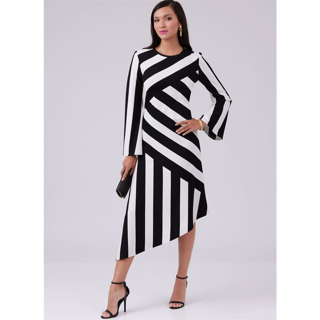 McCall's Pattern M8448 Misses Knit Dress With Sleeve Variations 8448 Image 2 From Patternsandplains.com