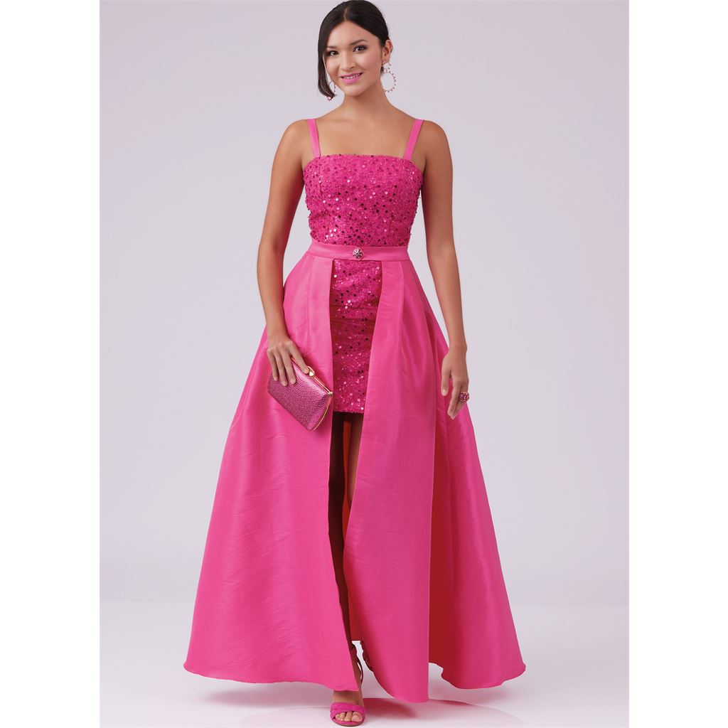 McCall's Pattern M8450 Misses and Womens Dress Jumpsuit and Overskirt 8450 Image 2 From Patternsandplains.com