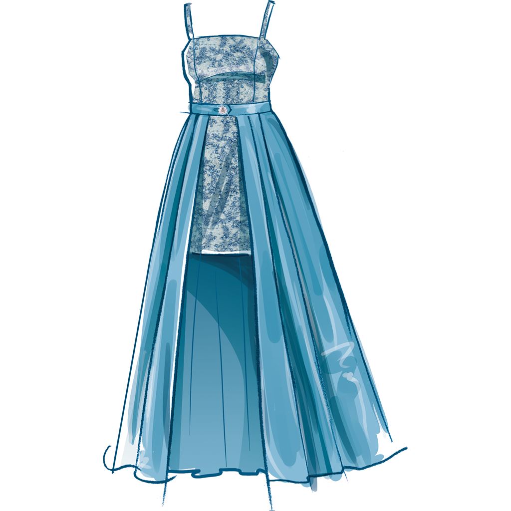 McCall's Pattern M8450 Misses and Womens Dress Jumpsuit and Overskirt 8450 Image 3 From Patternsandplains.com