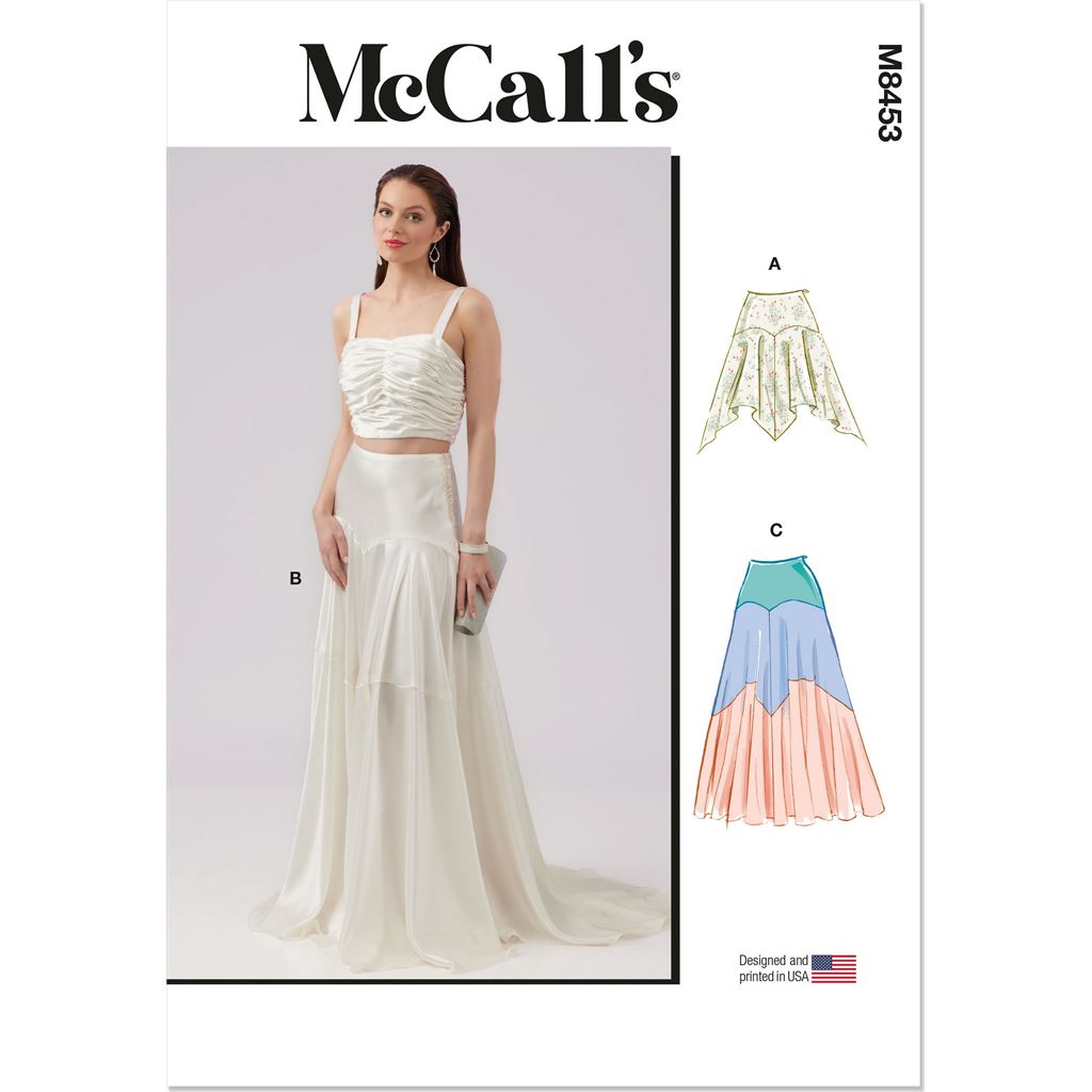 McCall's Pattern M8453 Misses Skirt In Two Lengths 8453 Image 1 From Patternsandplains.com