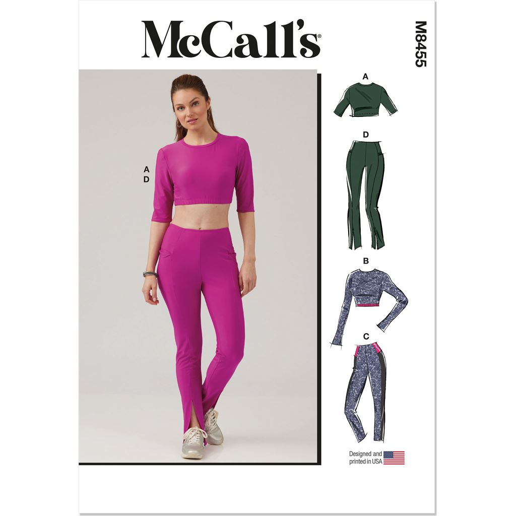 McCall's Pattern M8455 Misses Knit Top and Leggings 8455 Image 1 From Patternsandplains.com