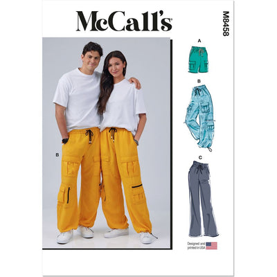 McCall's Pattern M8458 Unisex Pull On Shorts and Pants 8458 Image 1 From Patternsandplains.com