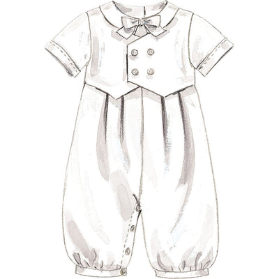 McCall's Pattern M8460 Infants Christening Gown Romper and Bonnet 8460 Image 12 From Patternsandplains.com