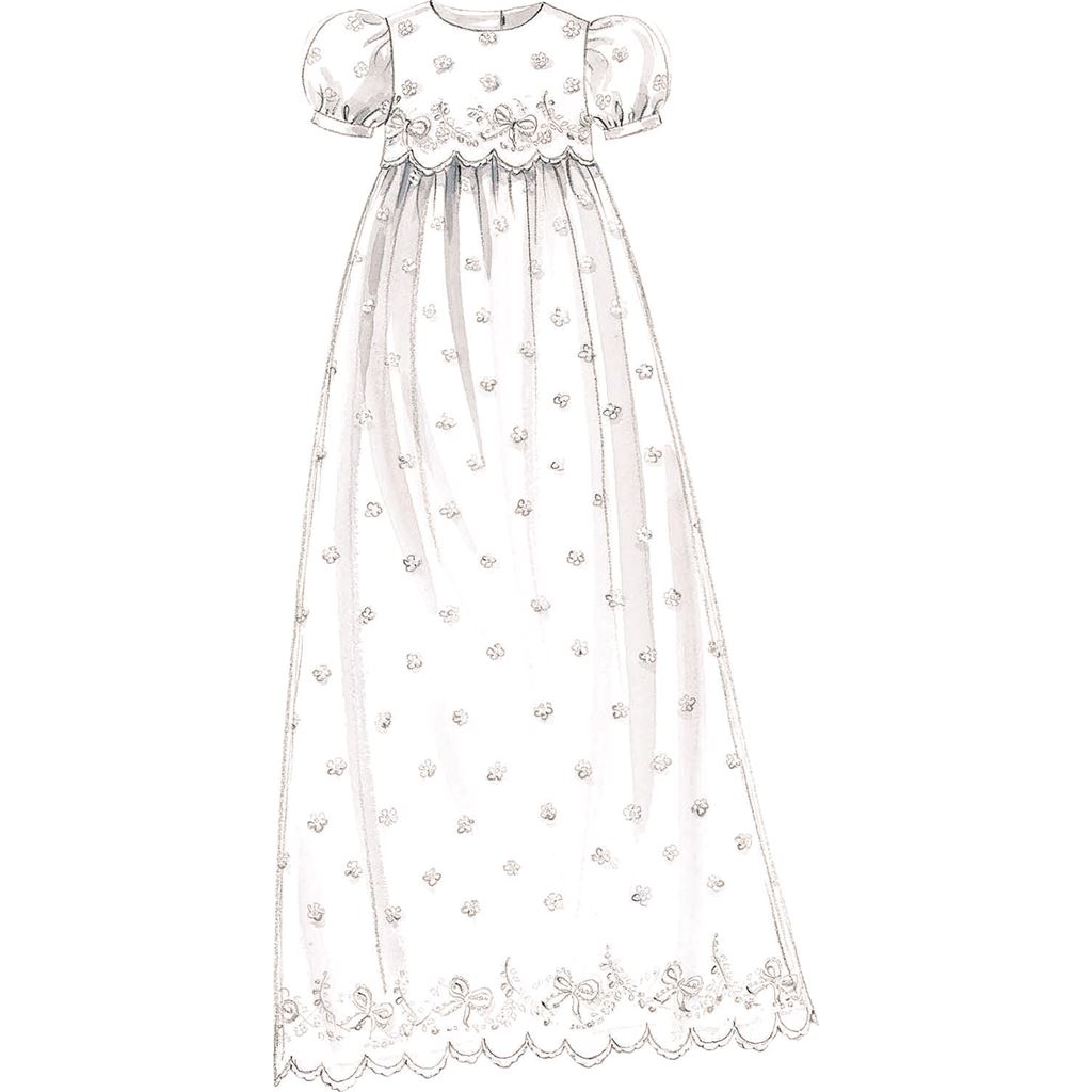 McCall's Pattern M8460 Infants Christening Gown Romper and Bonnet 8460 Image 8 From Patternsandplains.com