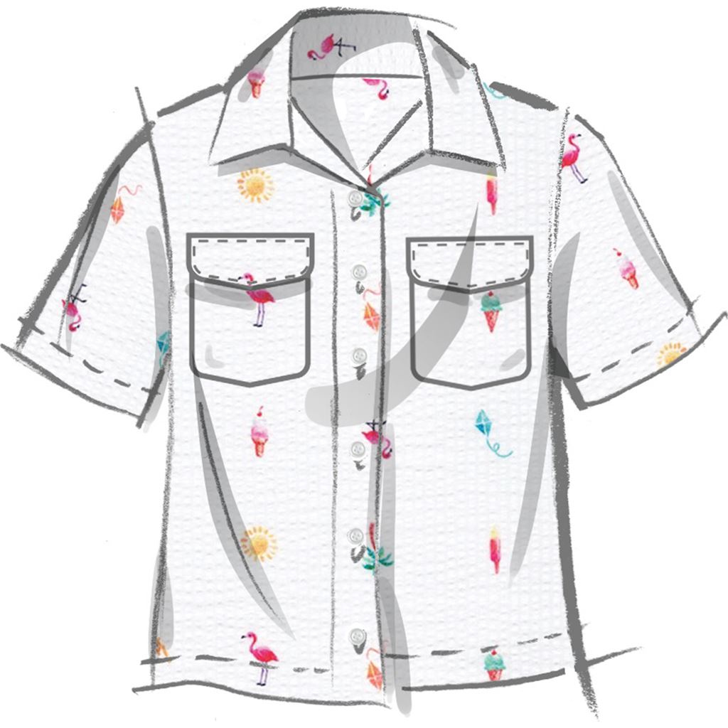 McCall's Pattern M8462 Girls and Boys Shirt Pants Shorts and Girls Dress 8462 Image 3 From Patternsandplains.com