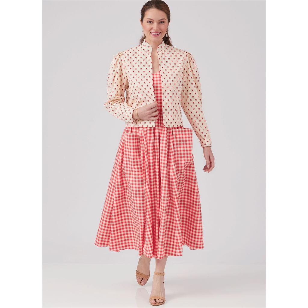 McCall's Pattern M8464 Misses and Miss Petite Lined Jacket and Dress by Laura Ashley 8464 Image 2 From Patternsandplains.com