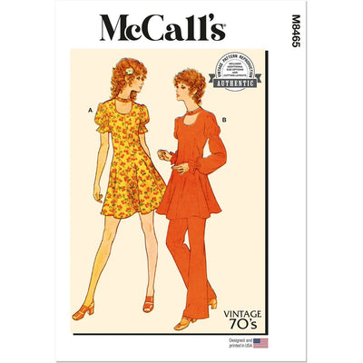 McCall's Pattern M8465 Misses Dress Tunic Pants and Panties 8465 Image 1 From Patternsandplains.com