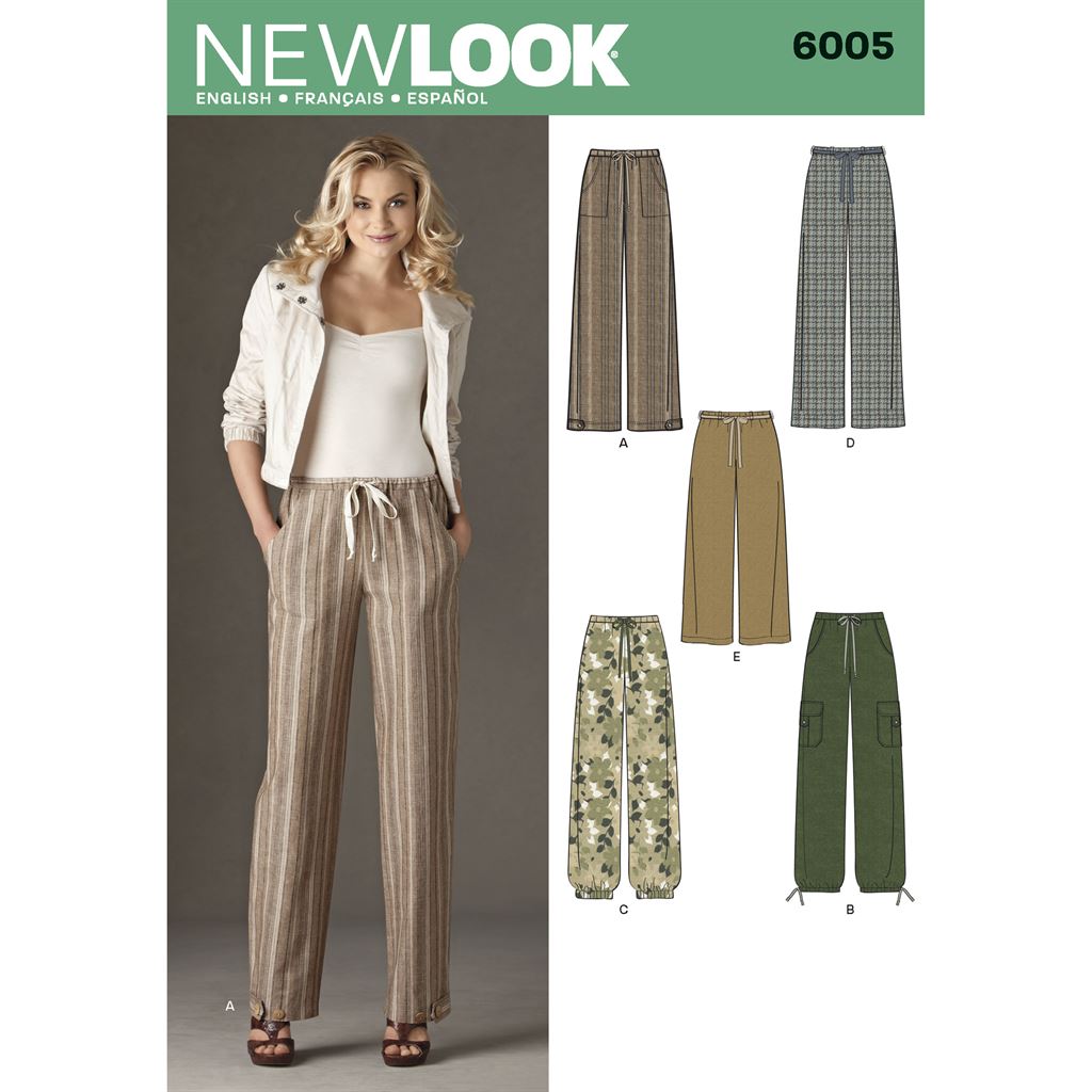 New Look Pattern 6005 Misses Pants Image 1 From Patternsandplains.com