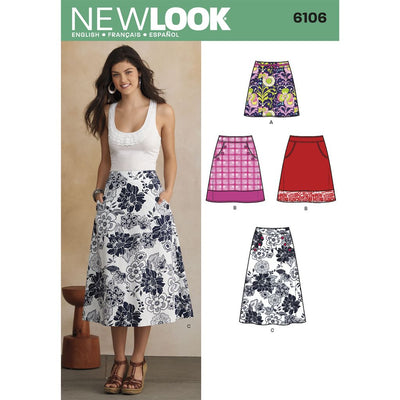 New Look Pattern 6106 Misses Skirts Image 1 From Patternsandplains.com
