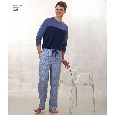 New Look Pattern 6233 Unisex Pants Robe and Knit Tops Image 4 From Patternsandplains.com