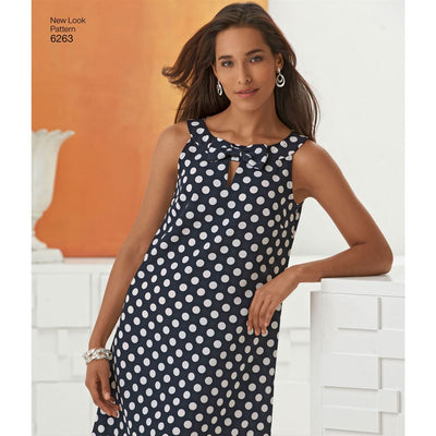 New Look Pattern 6263 Misses' A- Line Dress - Patterns and Plains New Look Pattern 6263 Misses' A- Line Dress - Patterns and Plains