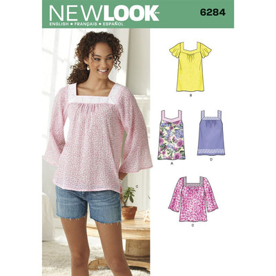 New Look Pattern 6284 Misses Pullover Top in Two Lengths Image 1 From Patternsandplains.com