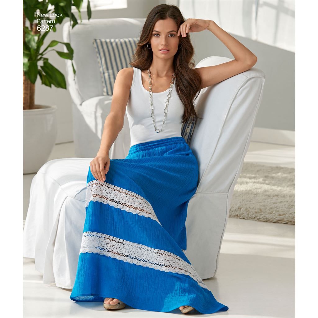 New Look Pattern 6287 Misses Pull on Skirt in Four Lengths Image 3 From Patternsandplains.com