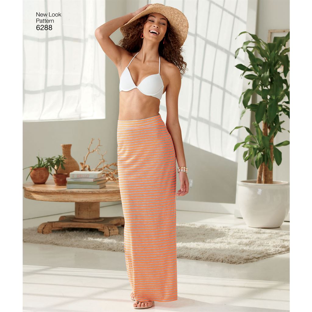 New Look Pattern 6288 Misses Pull on Knit Skirts Image 3 From Patternsandplains.com