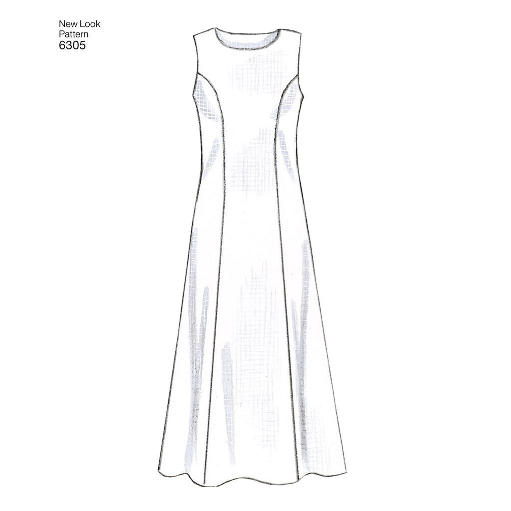 New Look Pattern 6305 Misses Dresses Image 2 From Patternsandplains.com