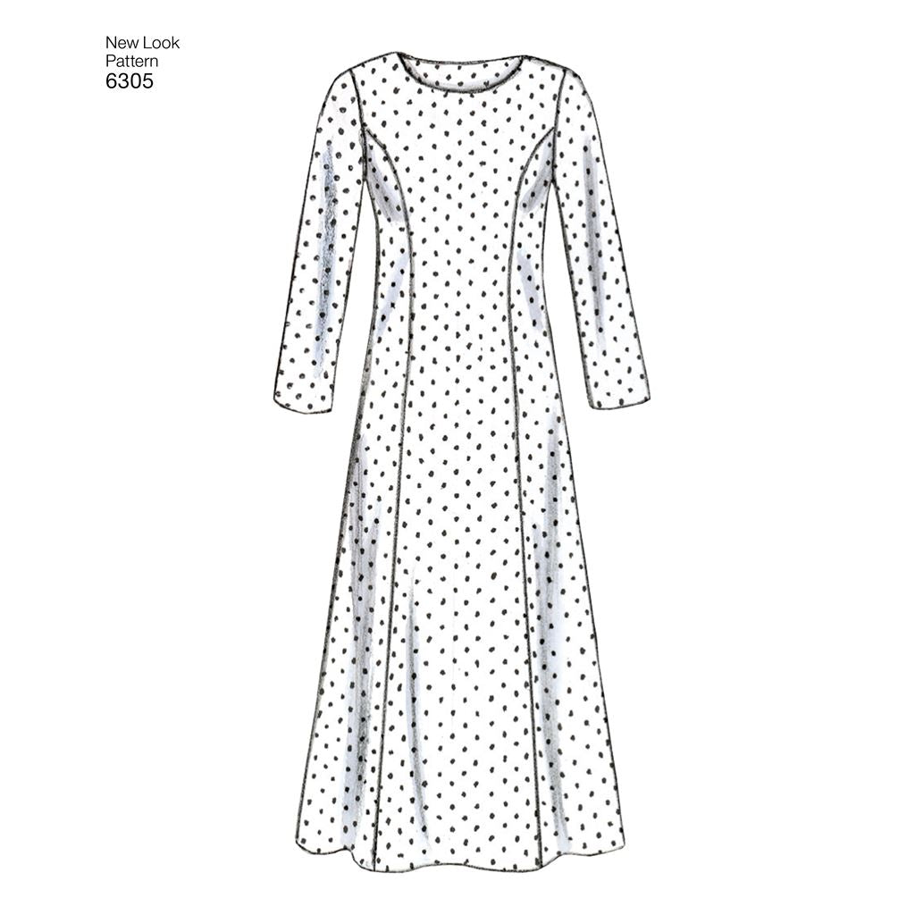 New Look Pattern 6305 Misses Dresses Image 8 From Patternsandplains.com