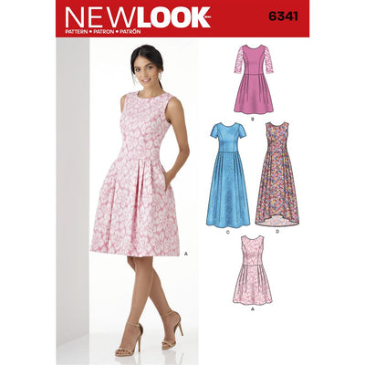New Look Pattern 6341 Misses Dress in Three Lengths Image 1 From Patternsandplains.com