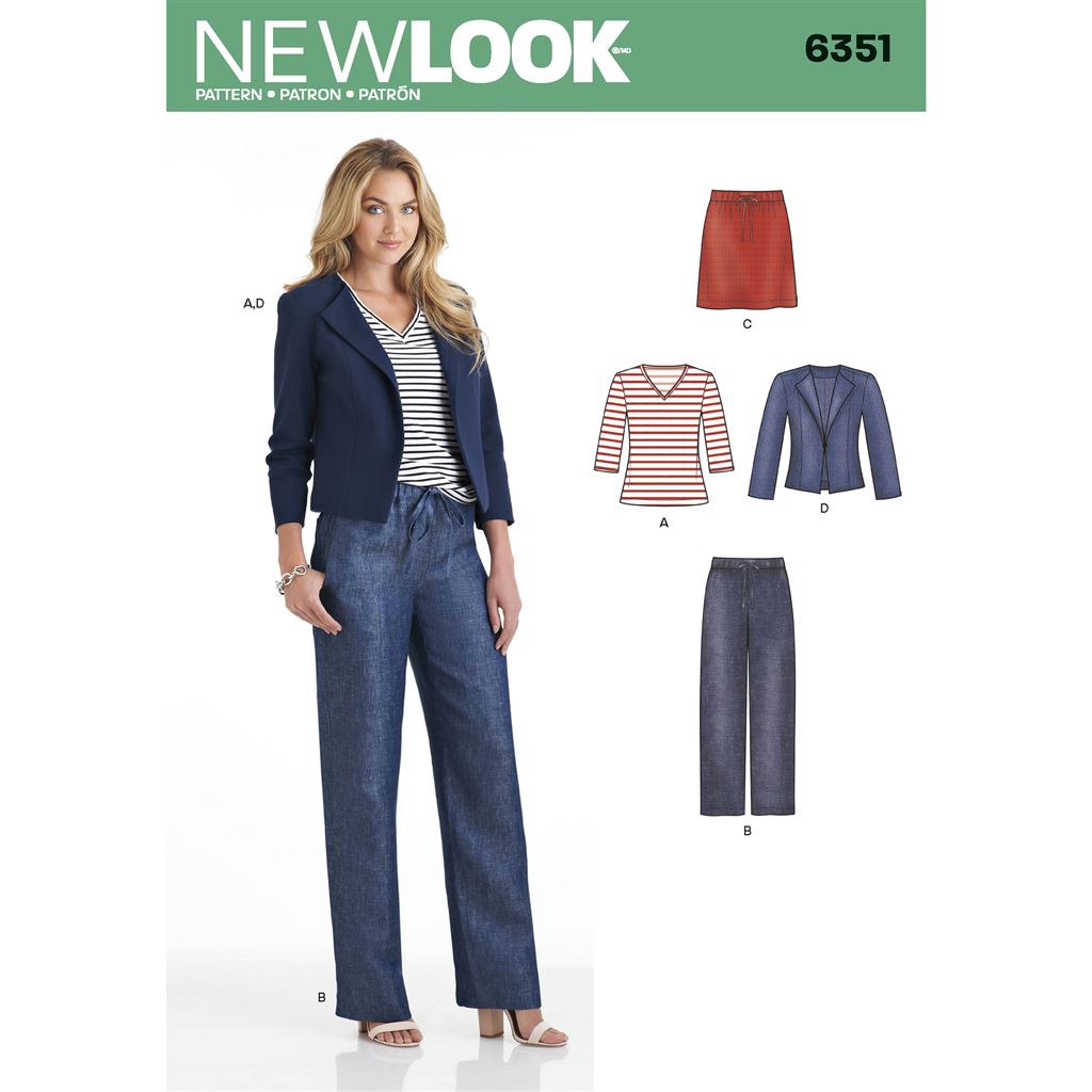 New Look Pattern 6439 Misses' Knit Tunics with Leggings