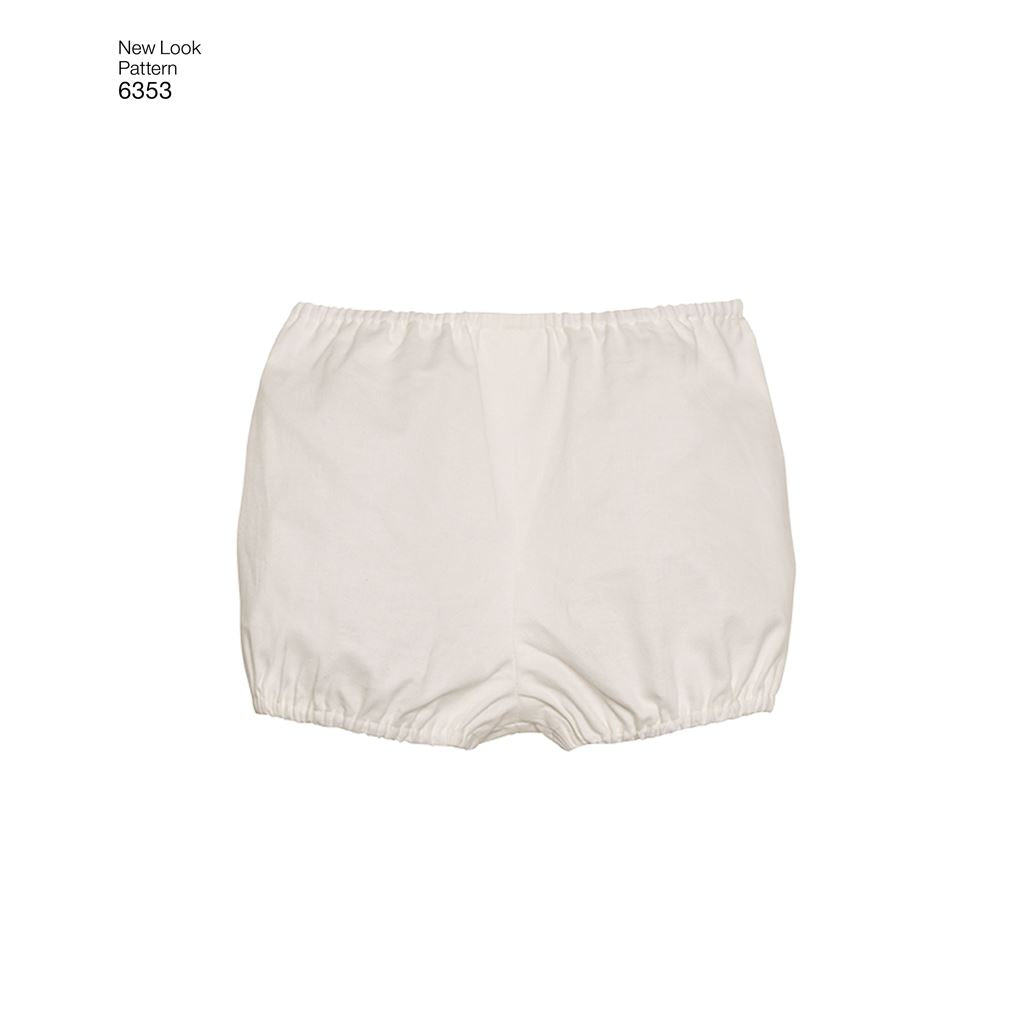 New Look Pattern 6353 Babies Dresses and Panties Image 12 From Patternsandplains.com