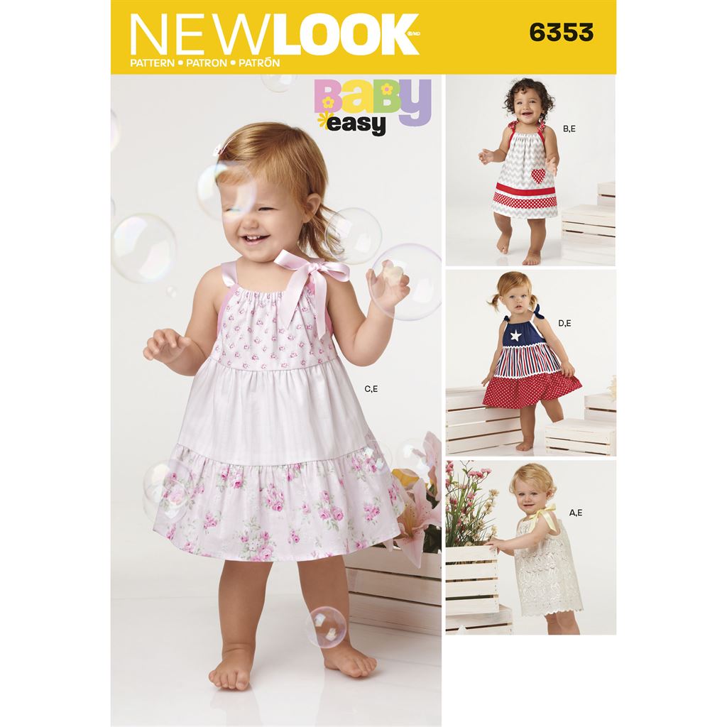 New Look Pattern 6353 Babies Dresses and Panties Image 1 From Patternsandplains.com