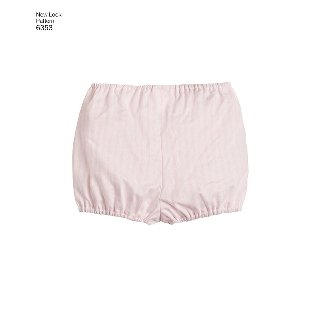 New Look Pattern 6353 Babies Dresses and Panties Image 6 From Patternsandplains.com