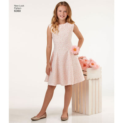 New Look Pattern 6360 Girls Sized for Tweens Dress Image 2 From Patternsandplains.com