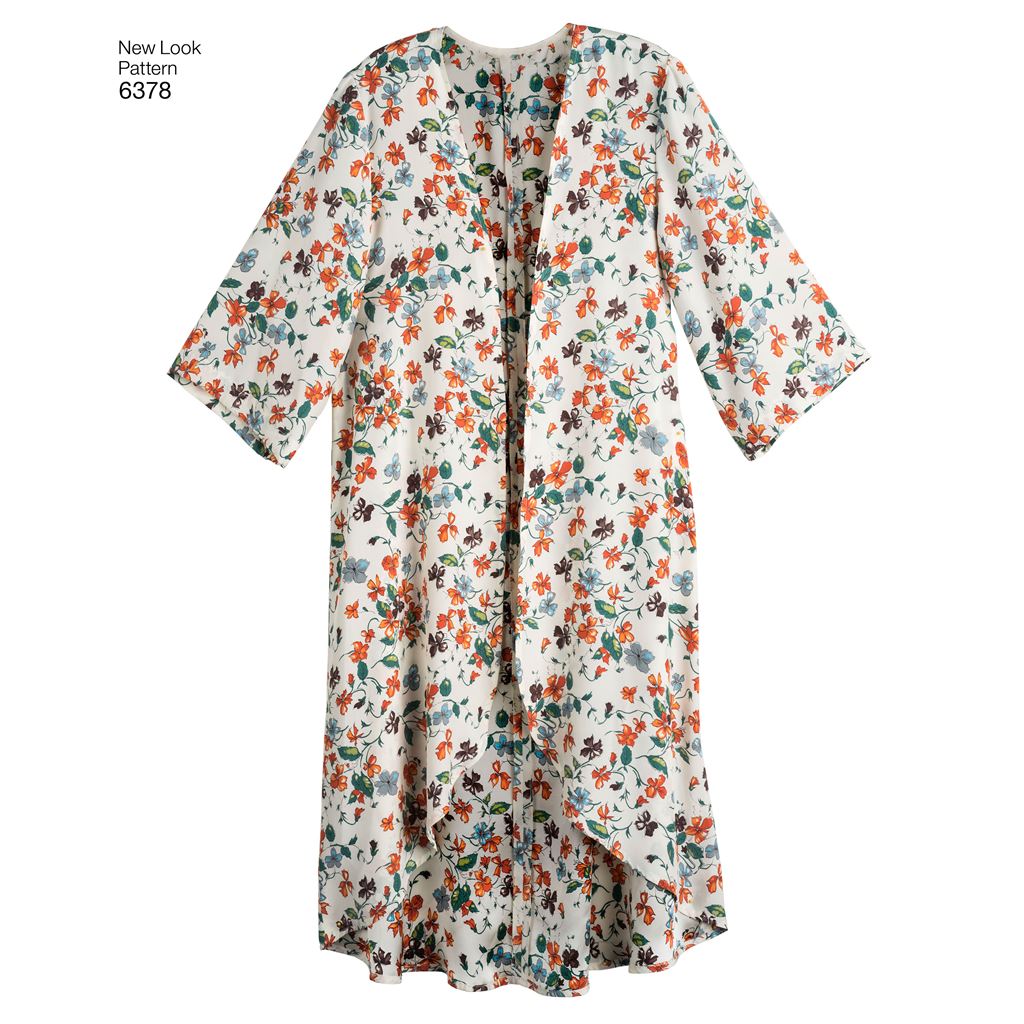 New Look Pattern 6378 Misses Easy Kimonos with Length Variations Image 3 From Patternsandplains.com
