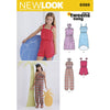 New Look Pattern 6389 Girls Easy Jumpsuit Romper and Dresses Image 1 From Patternsandplains.com