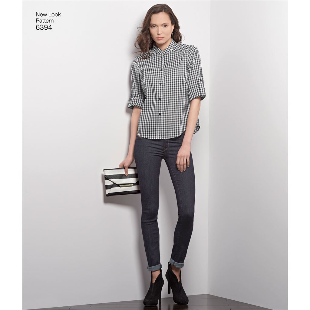 New Look Pattern 6394 Misses Button Front Tops Image 2 From Patternsandplains.com