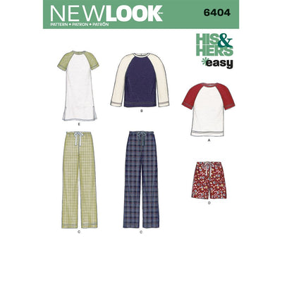 New Look Pattern 6404 Misses and Mens Separates Image 1 From Patternsandplains.com