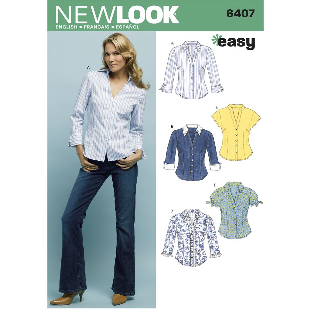 New Look Pattern 6407 Misses Tops Image 1 From Patternsandplains.com