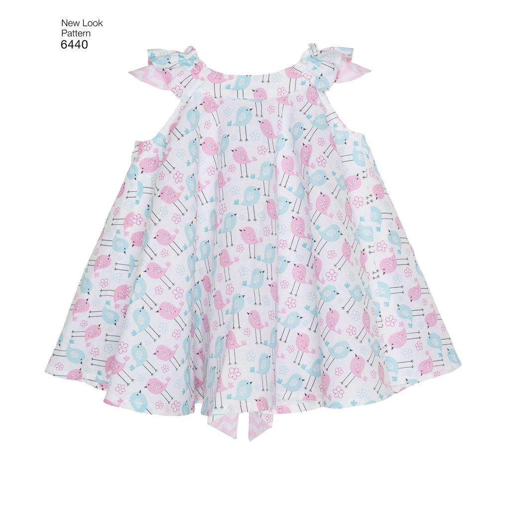 New Look Pattern 6440 Babies Romper and Sundress with Panties Image 4 From Patternsandplains.com