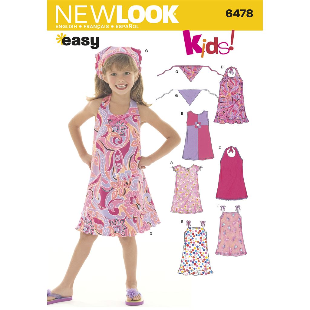 New Look Pattern 6478 Child Dresses Image 1 From Patternsandplains.com
