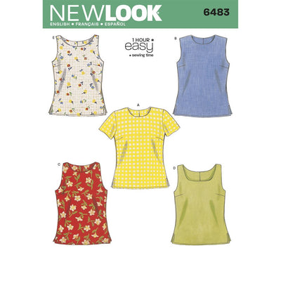 New Look Pattern 6483 Misses Tops Image 1 From Patternsandplains.com