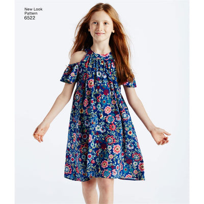 New Look Pattern 6522 Childs and Girls Dresses and Top Image 6 From Patternsandplains.com