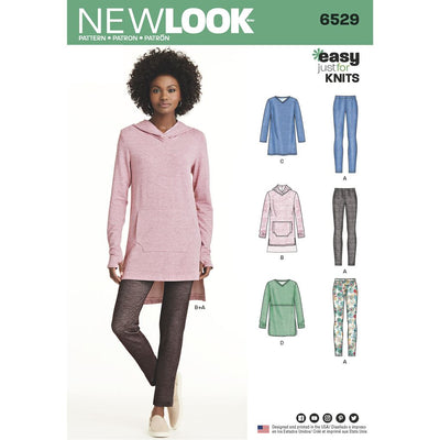 New Look Pattern 6529 Womens Knit Tunics and Leggings Image 1 From Patternsandplains.com