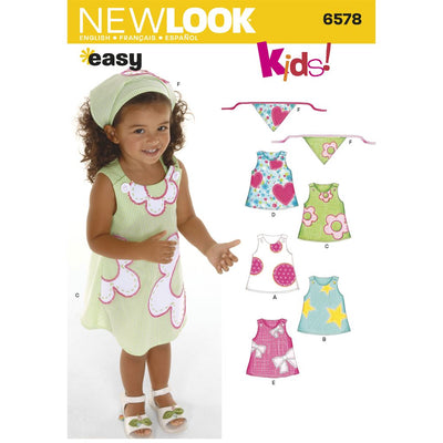 New Look Pattern 6578 Toddler Dresses Image 1 From Patternsandplains.com
