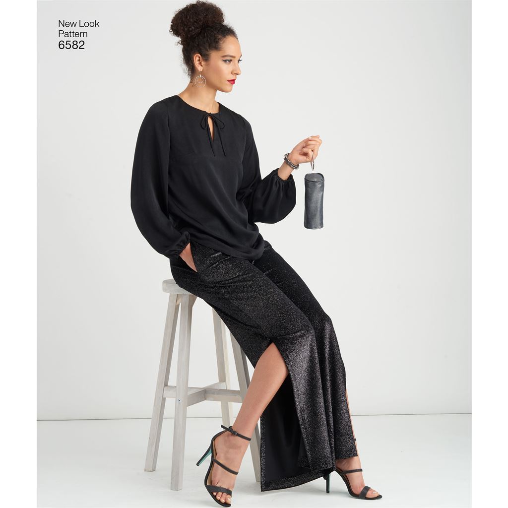 New Look Pattern 6582 Misses Pant Top and Clutch Image 2 From Patternsandplains.com