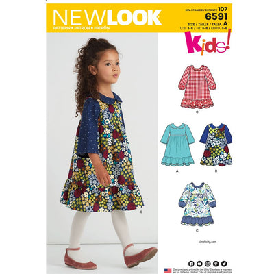 New Look Pattern 6591 Childs Dress Image 1 From Patternsandplains.com