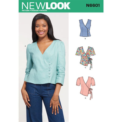 New Look Sewing Pattern N6601 Misses Tops 6601 Image 1 From Patternsandplains.com